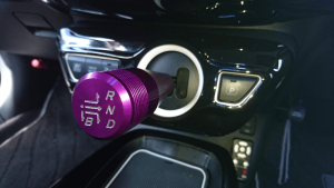 シフトノブエクステンション(紫)彫刻部塗装有り